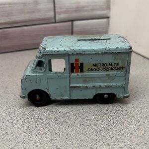Vintage International Harvester Metro -Mite Blue Toy Bank mfg in the 60’s ?